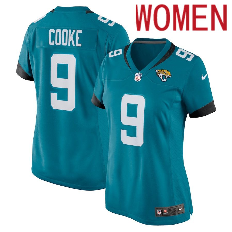 Women Jacksonville Jaguars #9 Logan Cooke Nike Green Nike Game NFL Jersey->women nfl jersey->Women Jersey